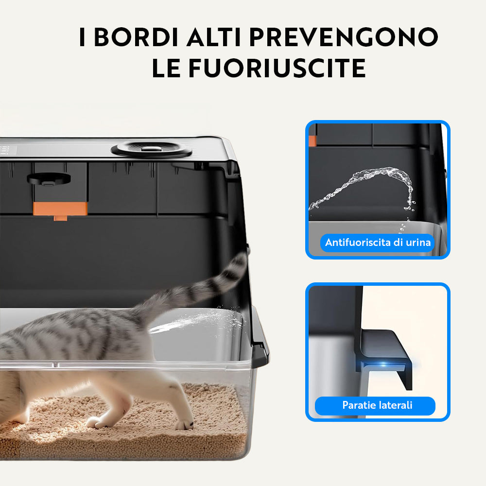 Preordine - Lettiera in Acciaio Inox con Ventola Anti-odori