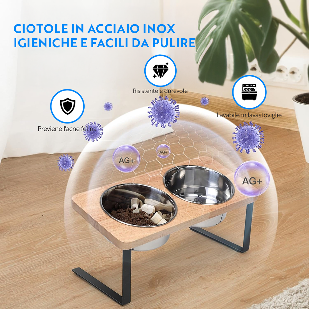 Ciotole Rialzate Anti Vomito  – Salva Collo e Digestione