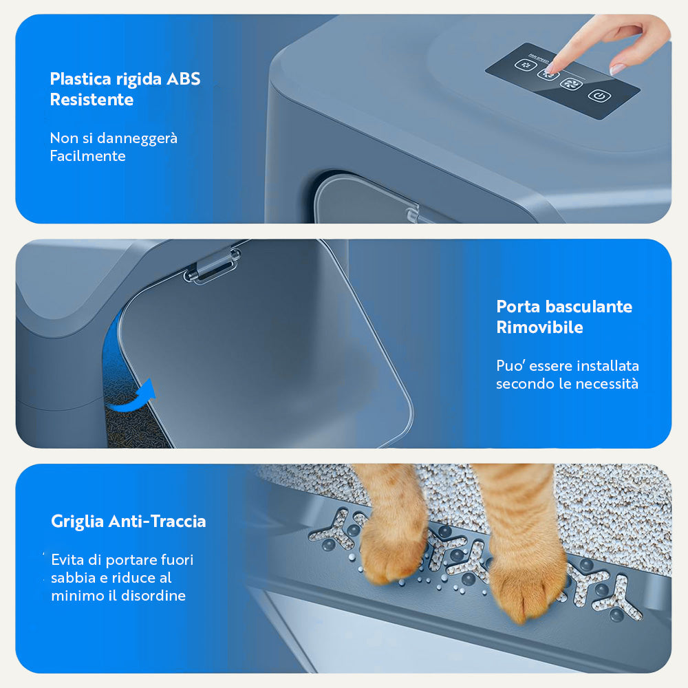 Preordine - Lettiera in Acciaio Inox con Ventola Anti-odori